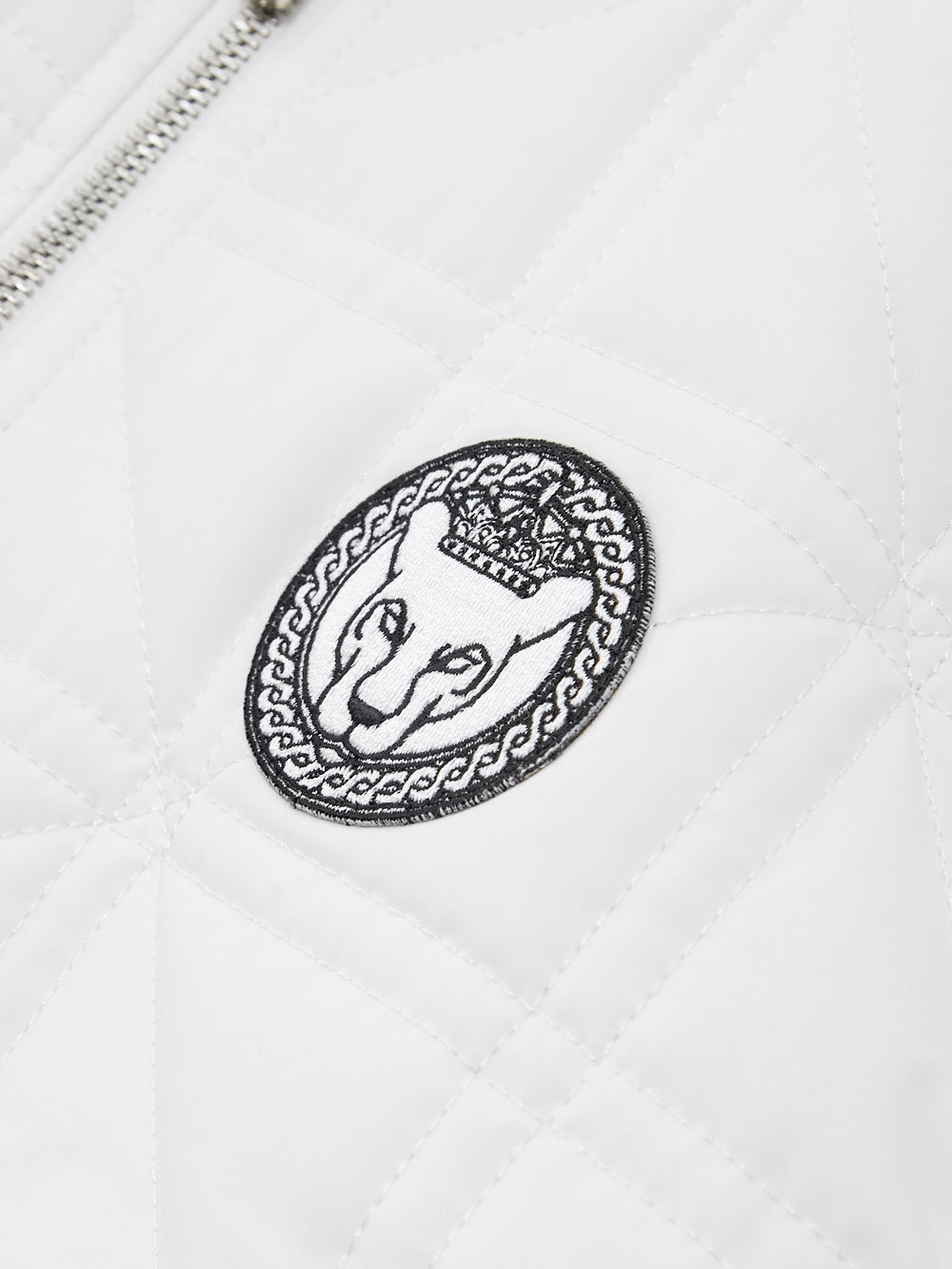 UTAA キルティングStitchニットミックスパディングジャンパー ホワイト : Women's