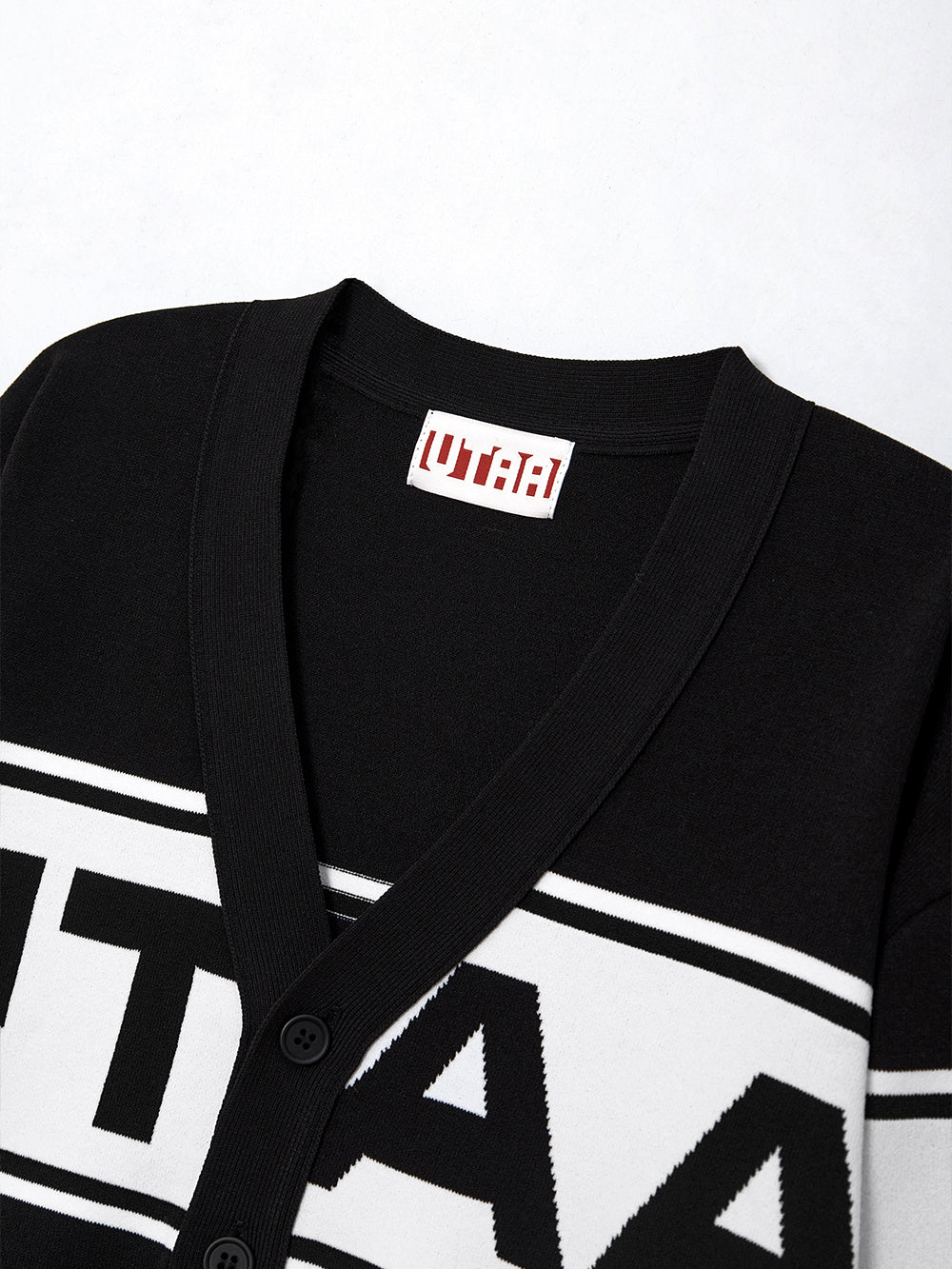 ユタ モノローグロゴニットカーディガン:男性用