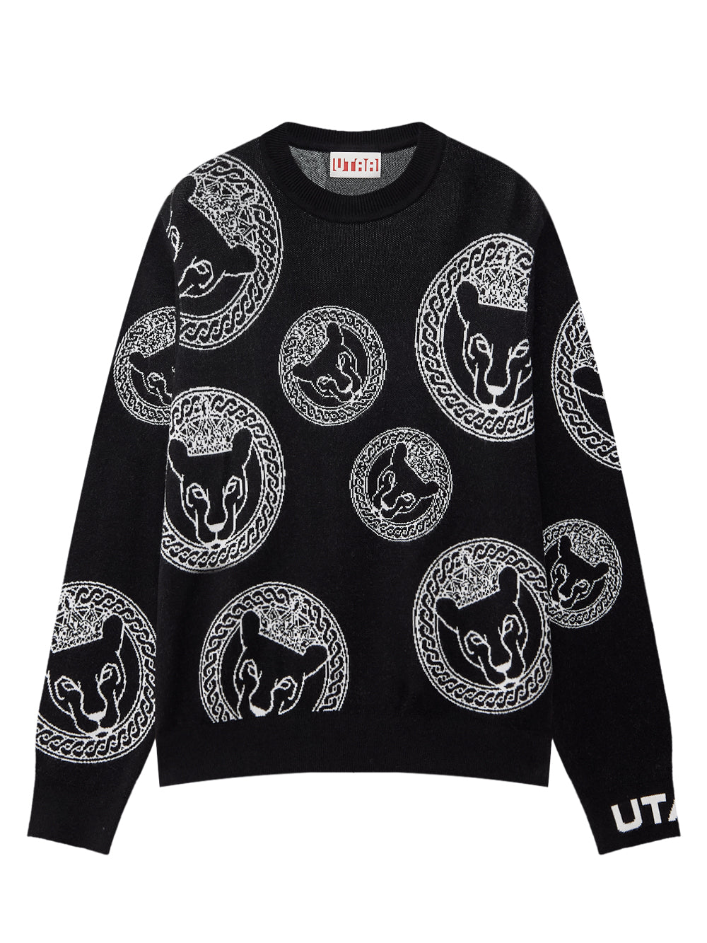 UTAA リングパンサーカラースタンプニットプルオーバー : Women's