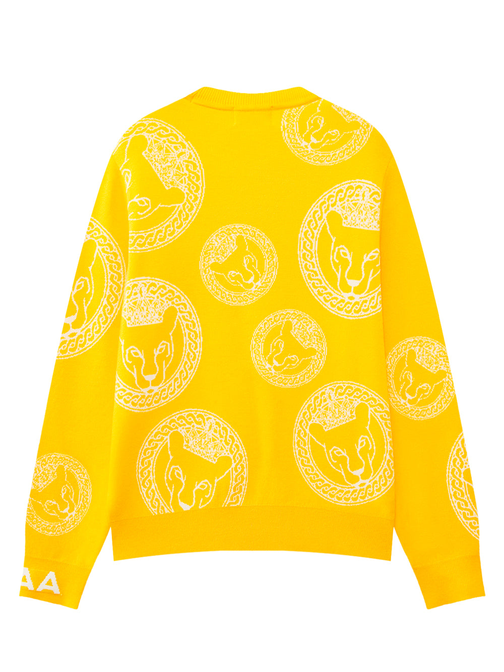 UTAA リングパンサーカラースタンプニットプルオーバー イエロー : Women's