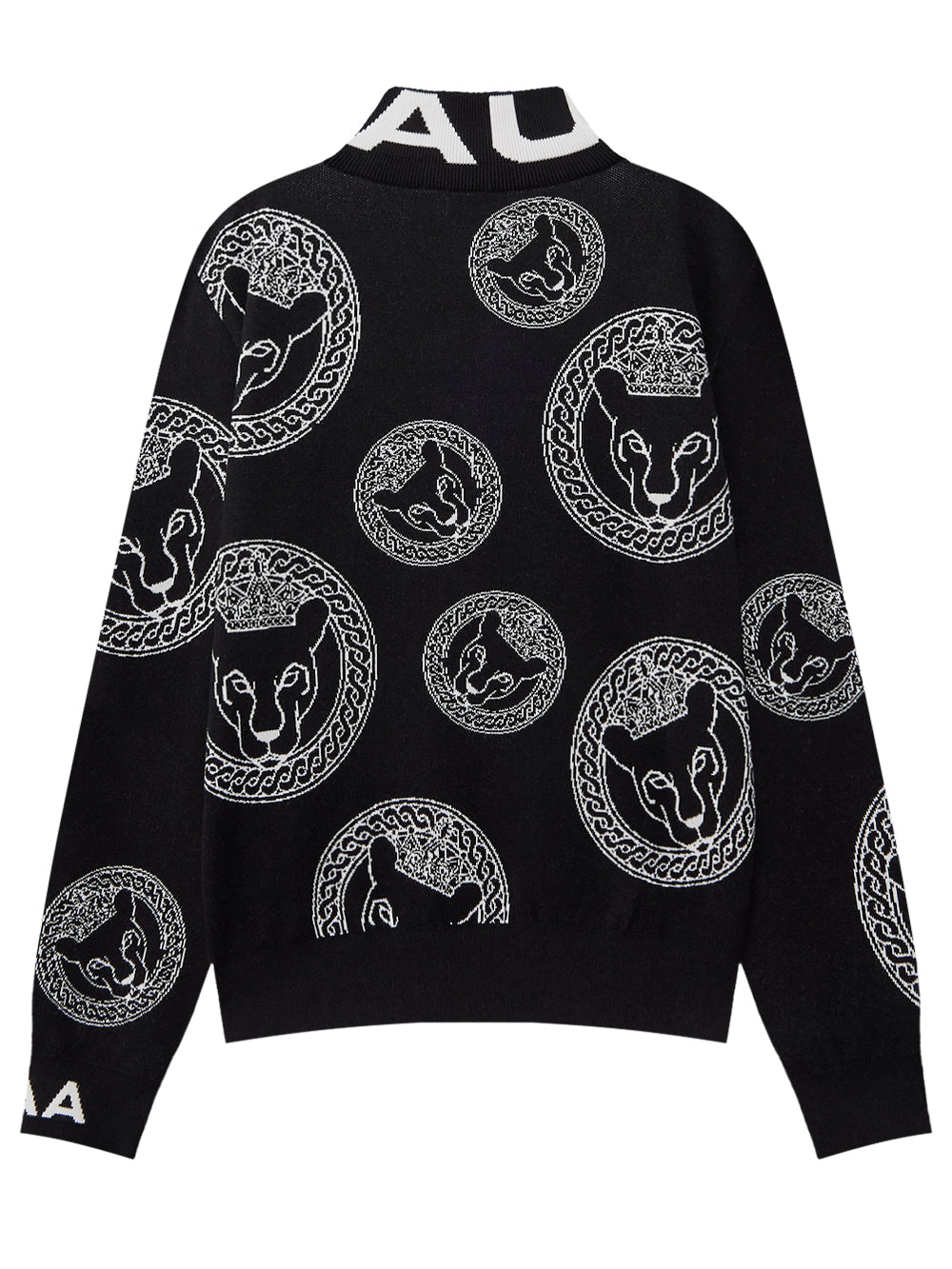 UTAA リングパンサーカラースタンプハーフZip-upニット : men's