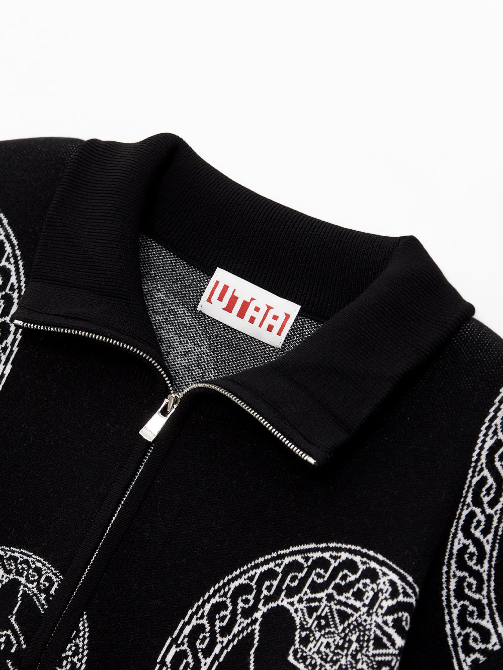 UTAA リングパンサーカラースタンプハーフZip-upニット : men's