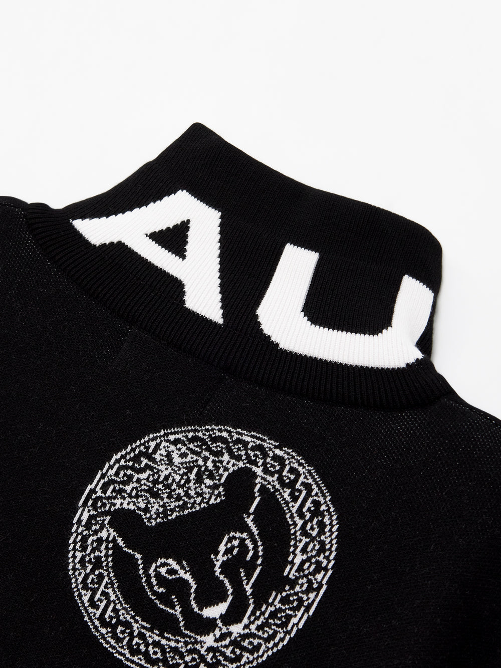 UTAA リングパンサーカラースタンプハーフZip-upニット : men's
