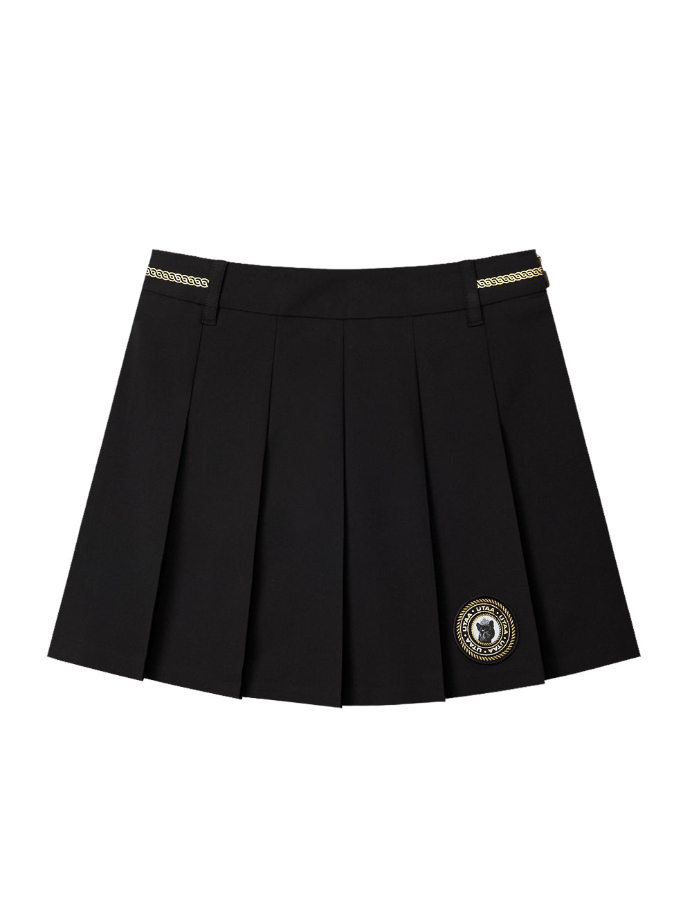 ユタ ギルトパンサーワッペンプリーツスカート