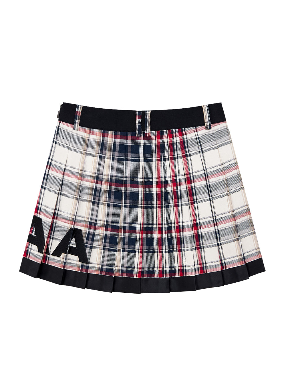 ユタ ブリティッシュインディゴチェックプリーツスカート