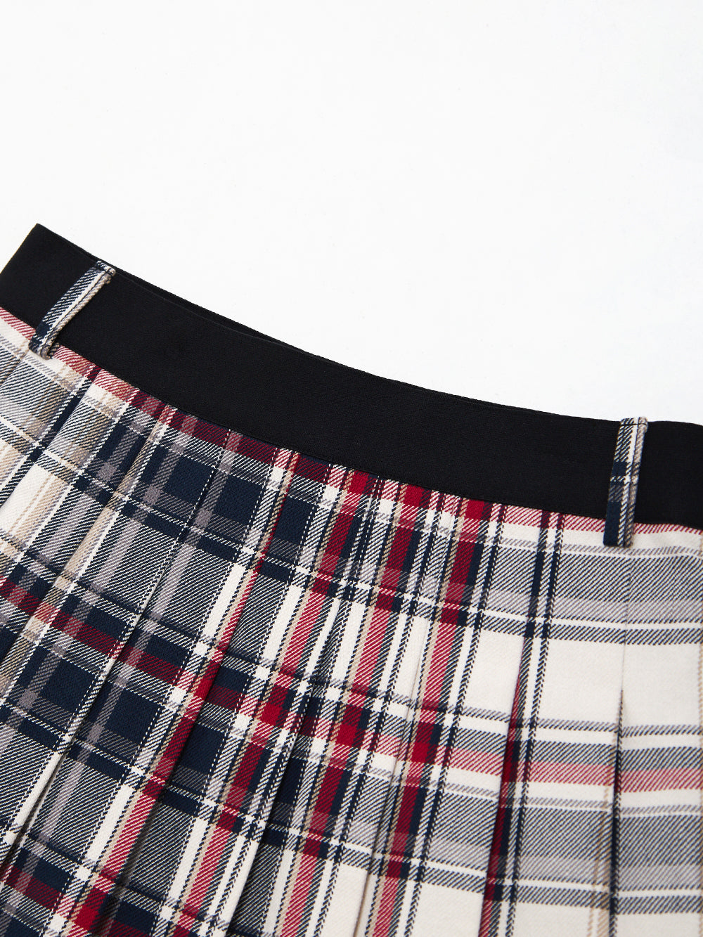 ユタ ブリティッシュインディゴチェックプリーツスカート