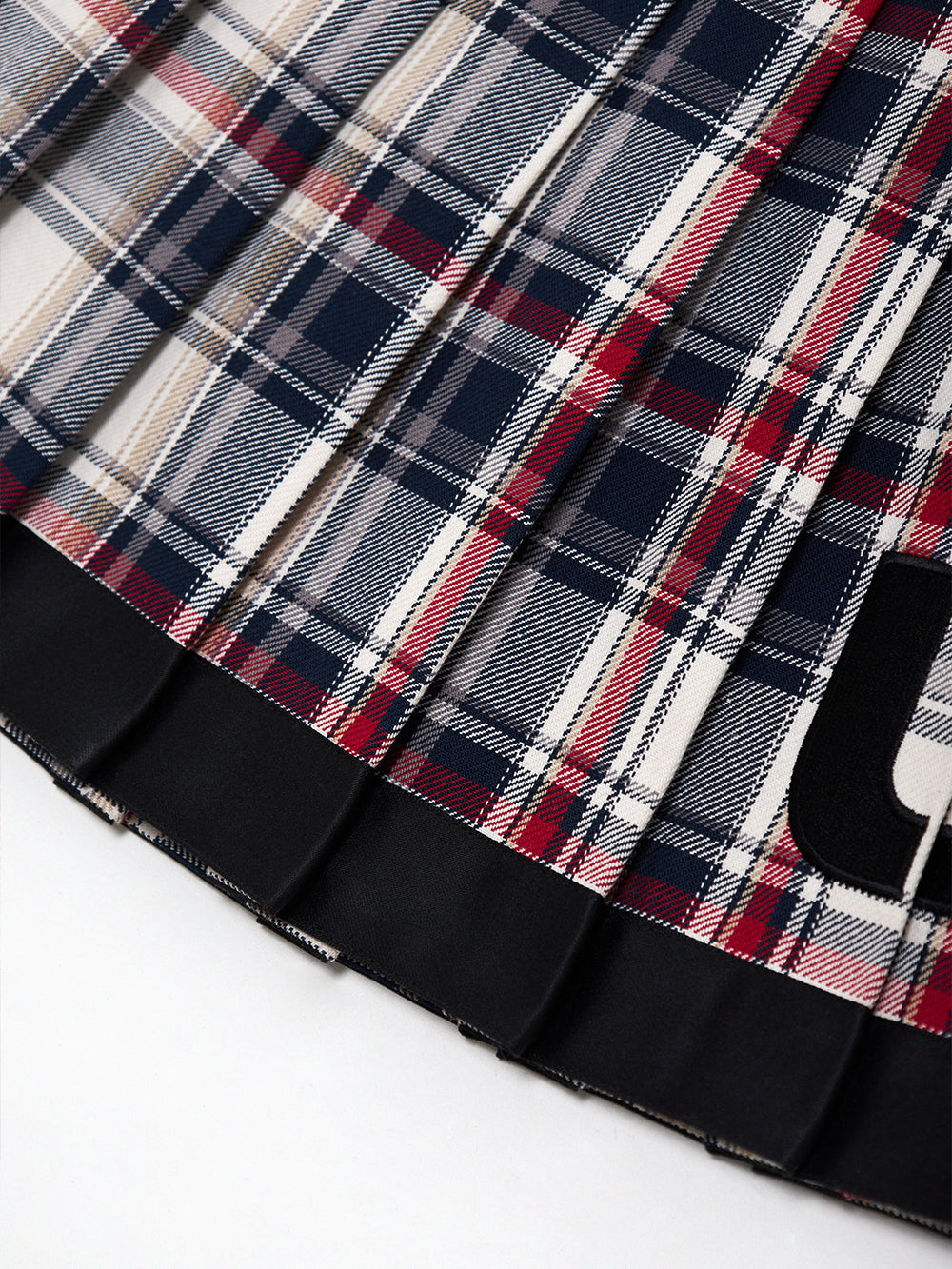 ユタ ブリティッシュインディゴチェックプリーツスカート