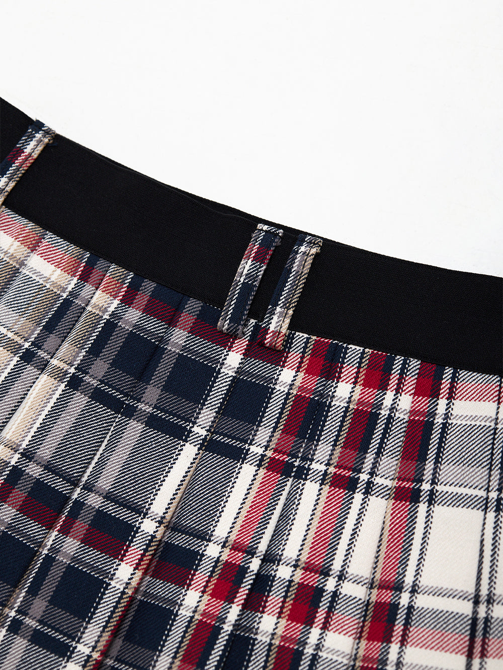 ユタ ブリティッシュインディゴチェックプリーツスカート