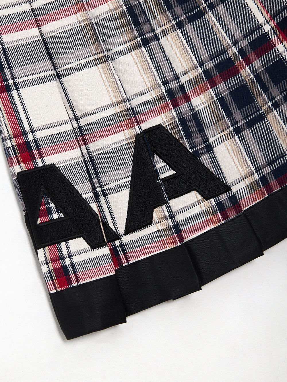 ユタ ブリティッシュインディゴチェックプリーツスカート