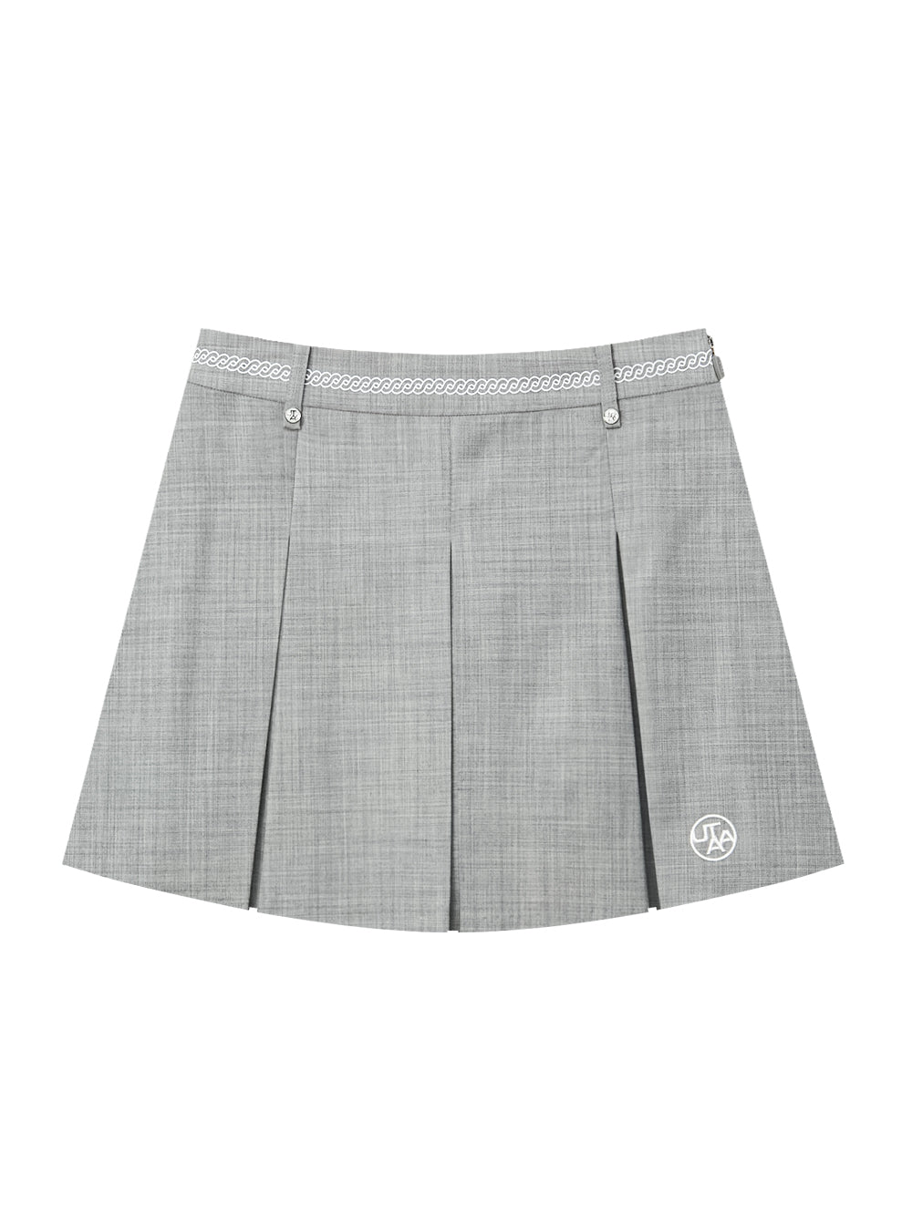 ユタ チャレンジャーシルベリーボタンプリーツスカート