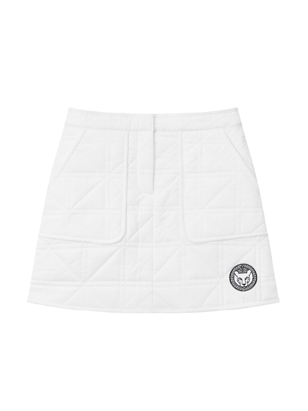 UTAA キルティングStitchパディングH-Lineスカート ホワイト : Women's