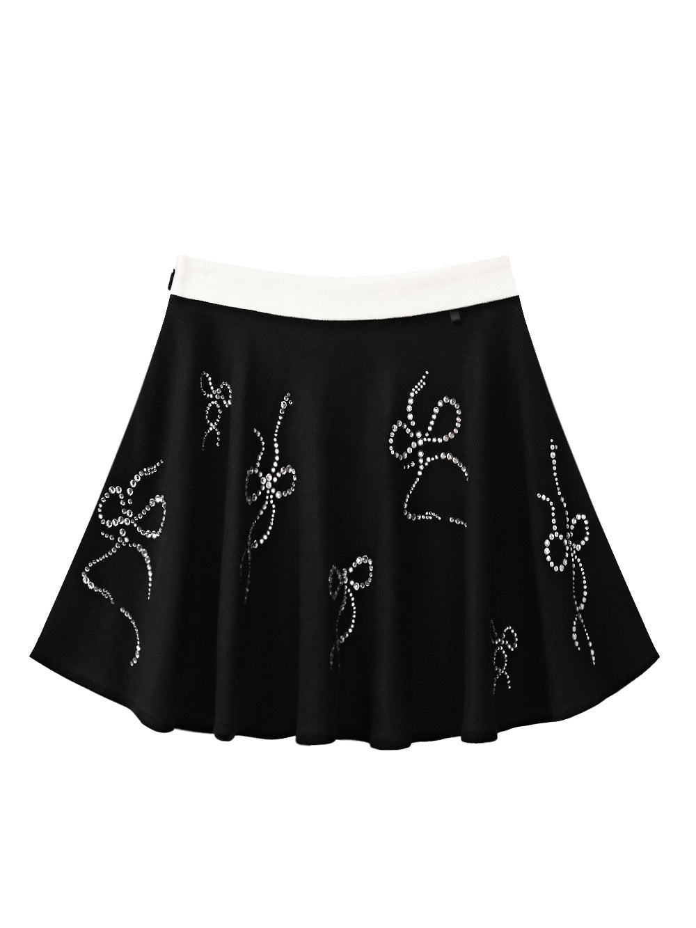 ユタ クリスタルリボンフレアニートスカート