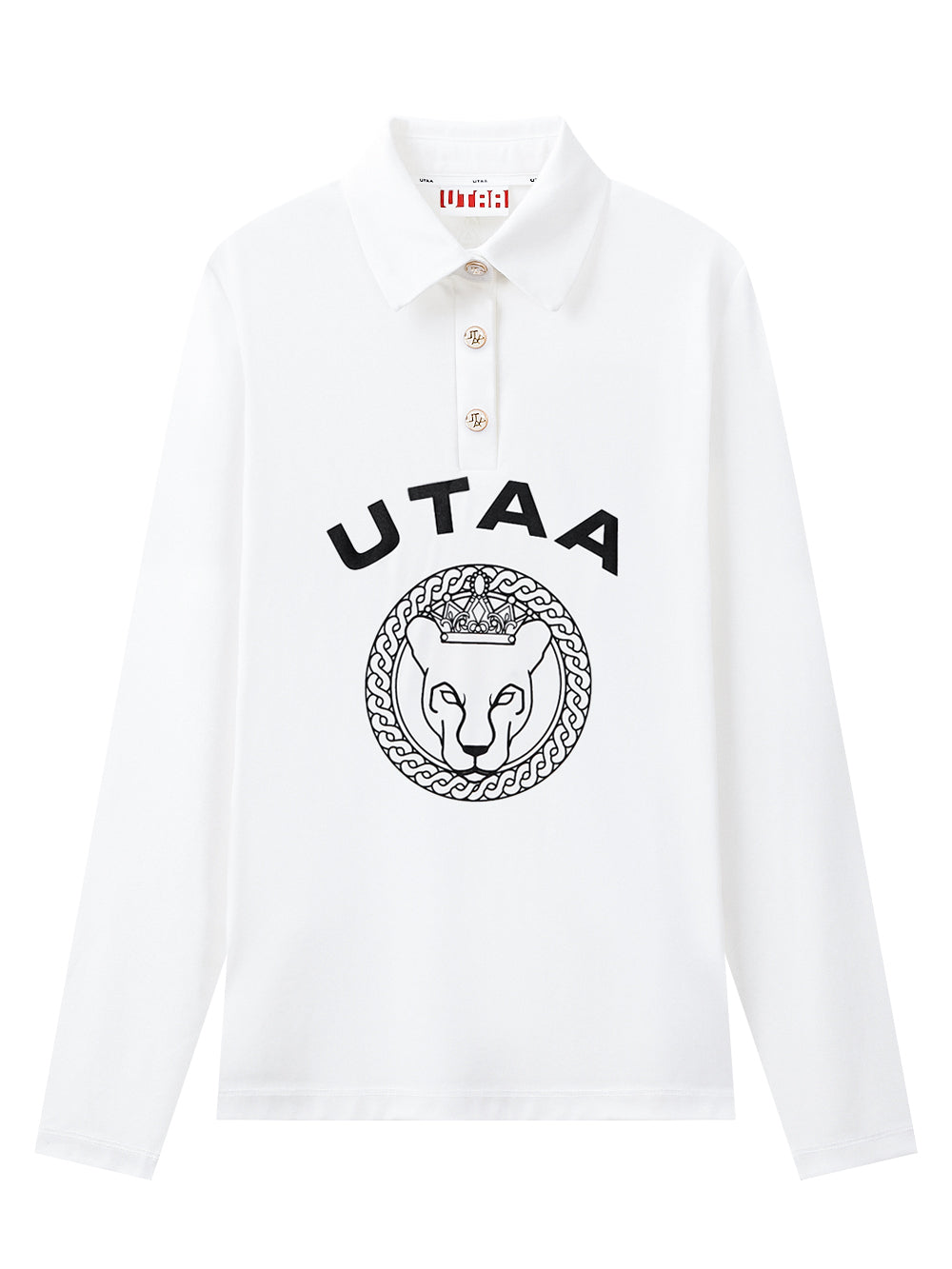 UTAA ハーフMoonリングパンサーPKスリーブ ホワイト : Women's