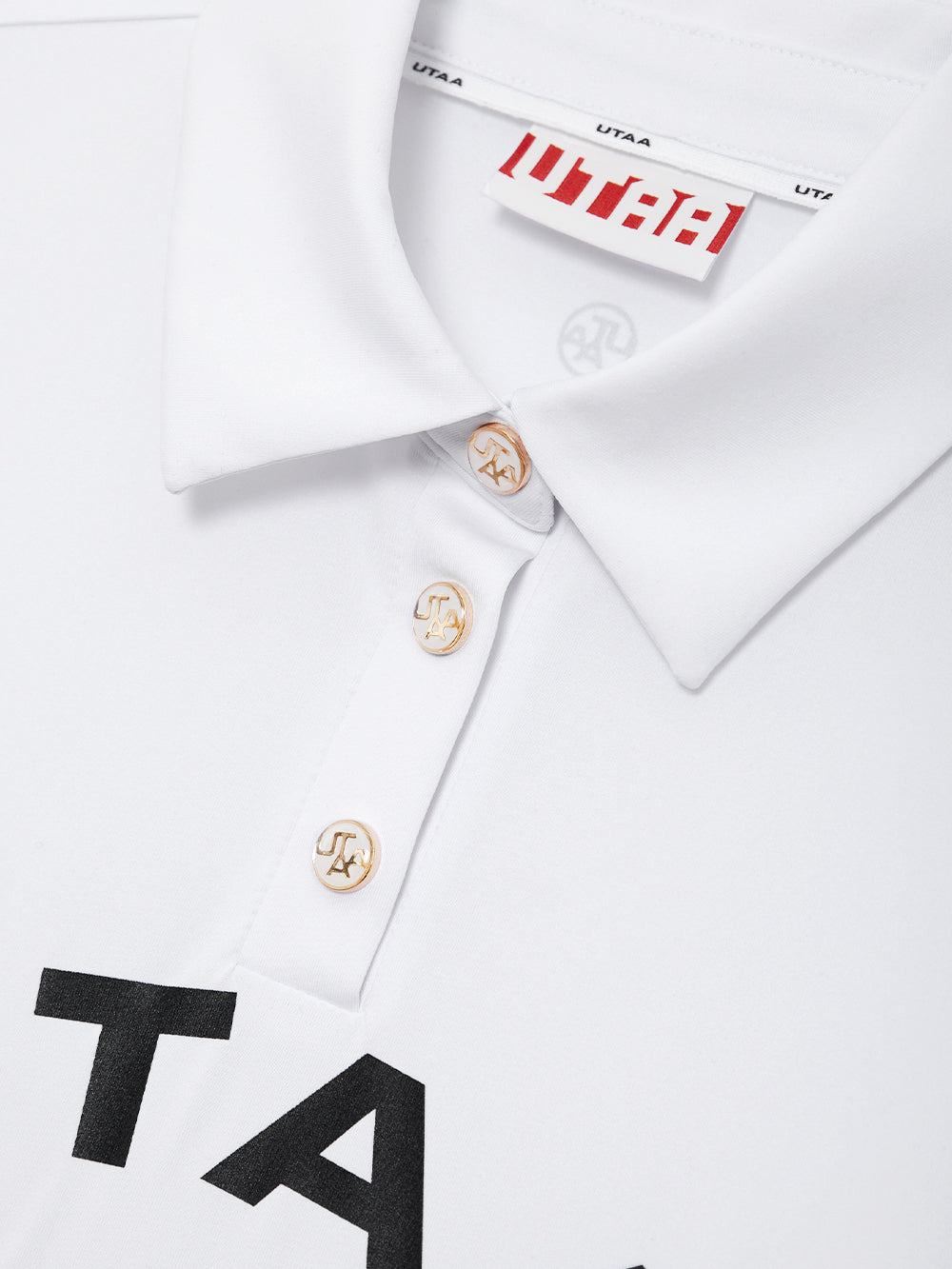 UTAA ハーフMoonリングパンサーPKスリーブ ホワイト : Women's