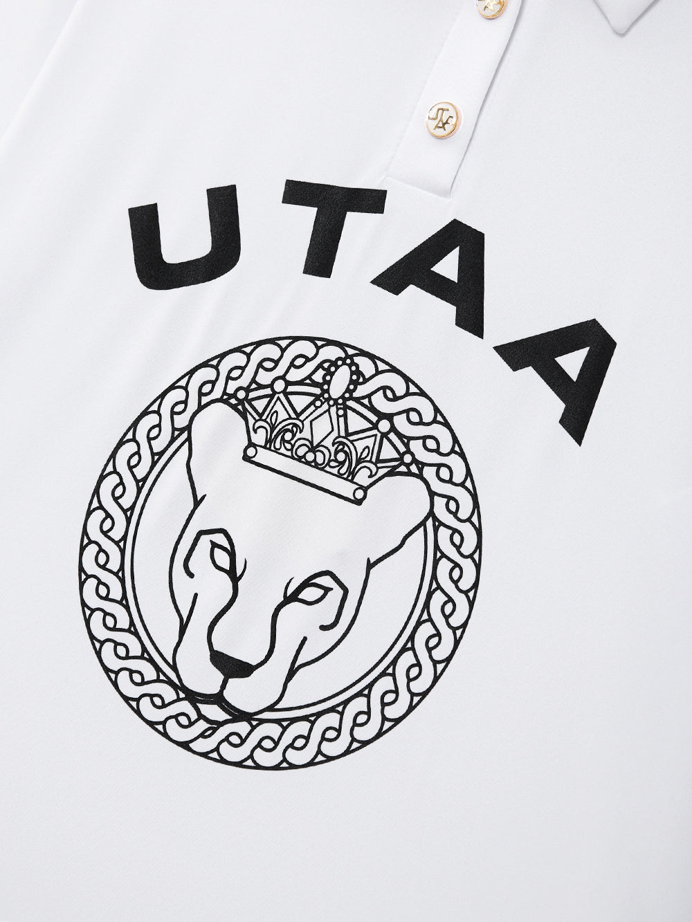 UTAA ハーフMoonリングパンサーPKスリーブ ホワイト : Women's