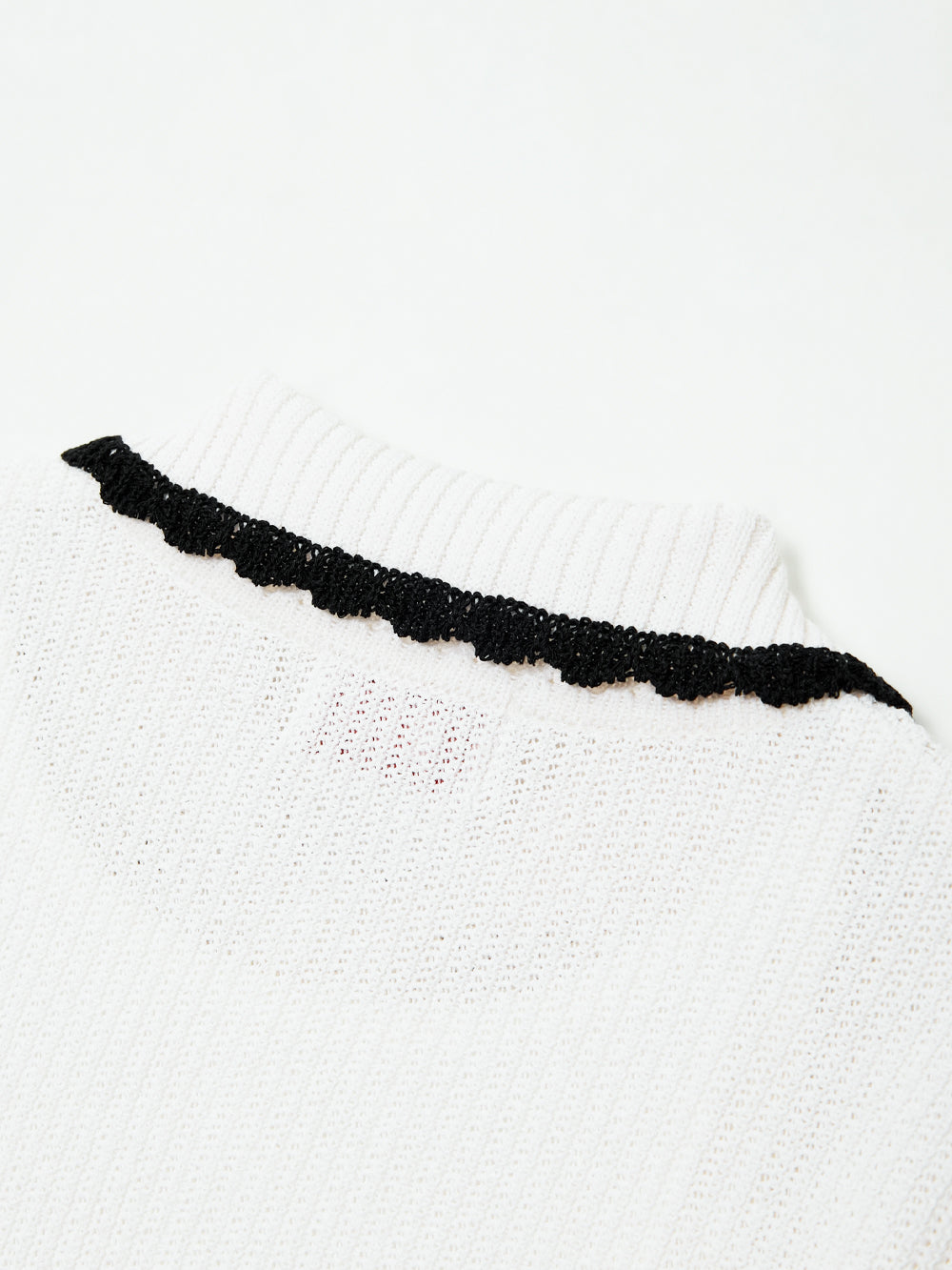 UTAA セーラーレースTrimmingScasiニット ホワイト : Women's