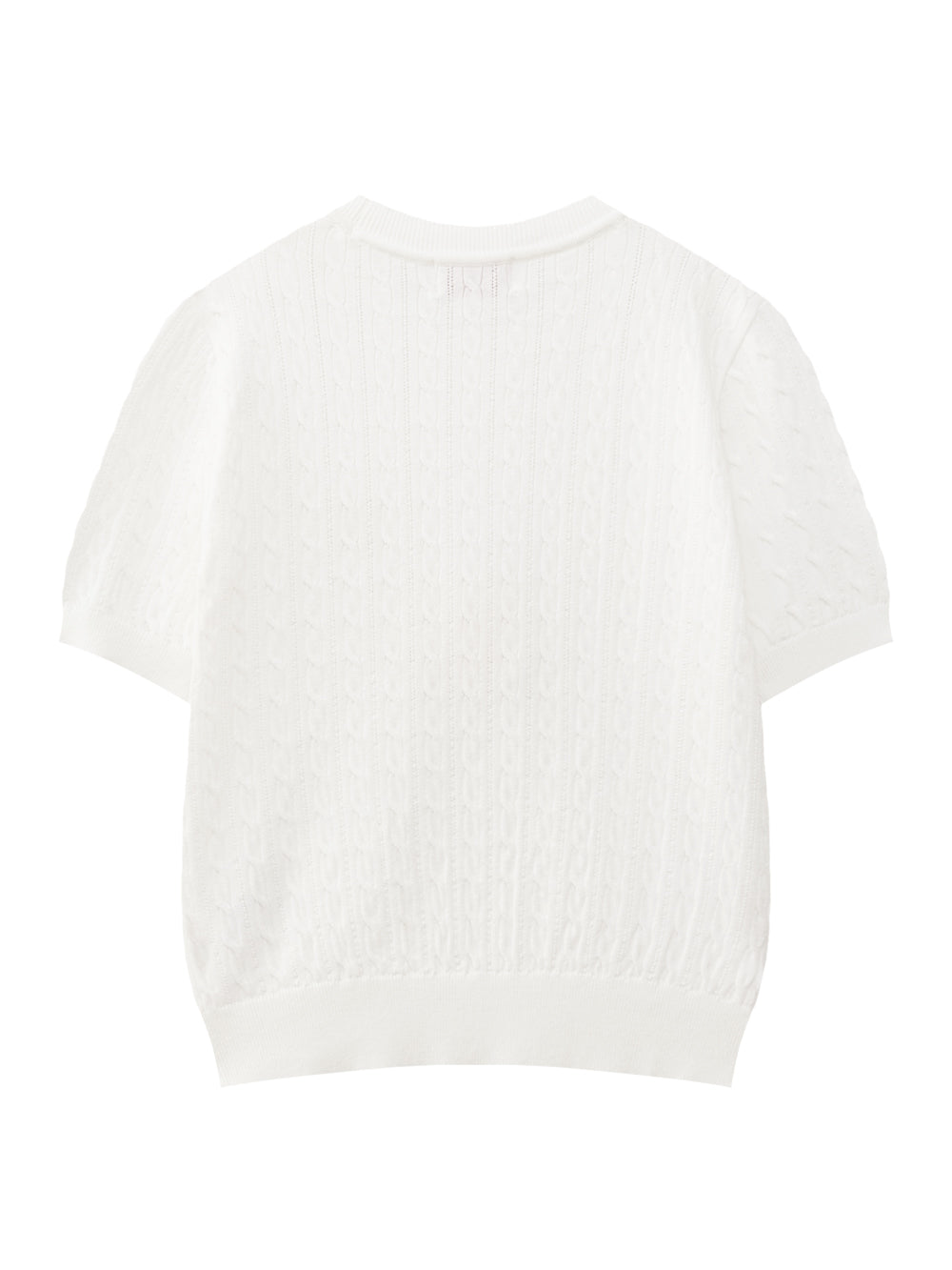 UTAA Fogゴールドシンボルケーブルニット ホワイト : Women's