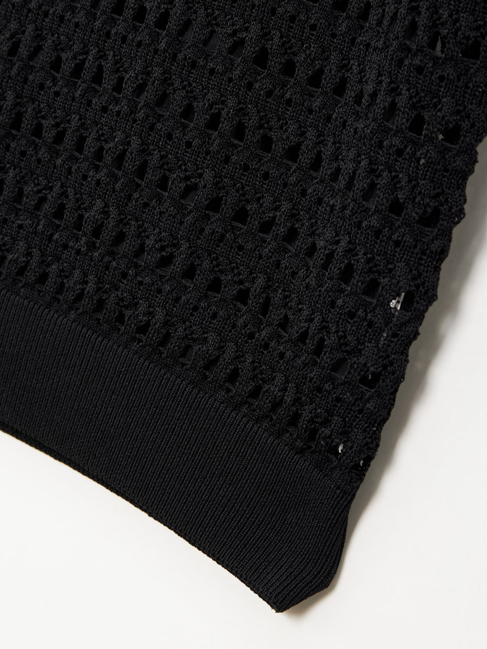 UTAA パンチングScasiBindCollarニット ブラック : Women's