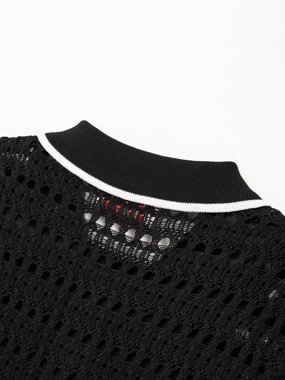 UTAA パンチングScasiBindCollarニット ブラック : Women's