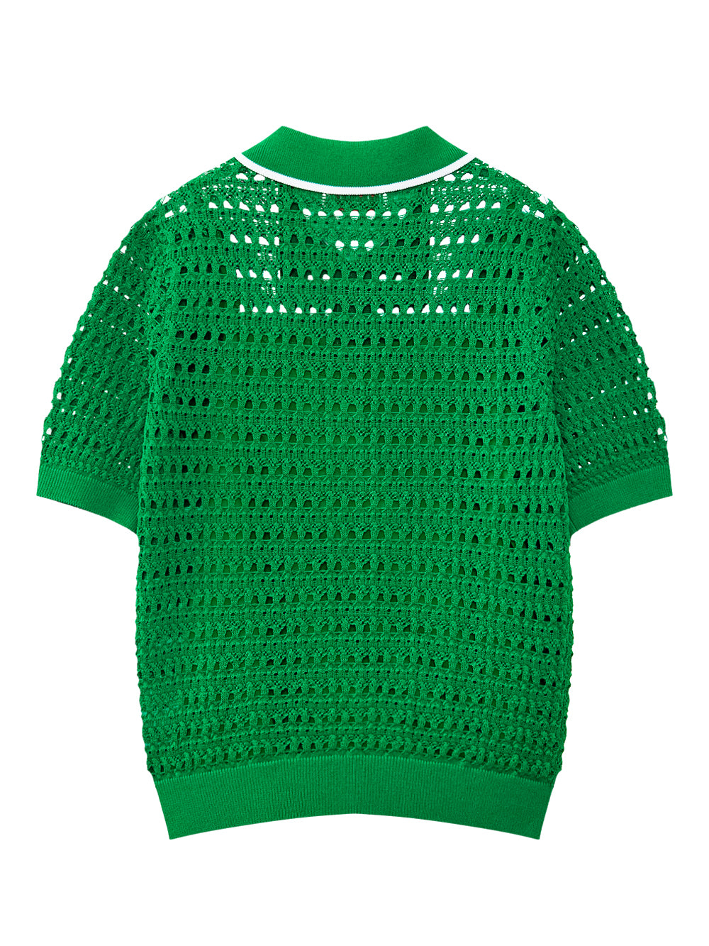 UTAA パンチングScasiBindCollarニット グリーン : Women's