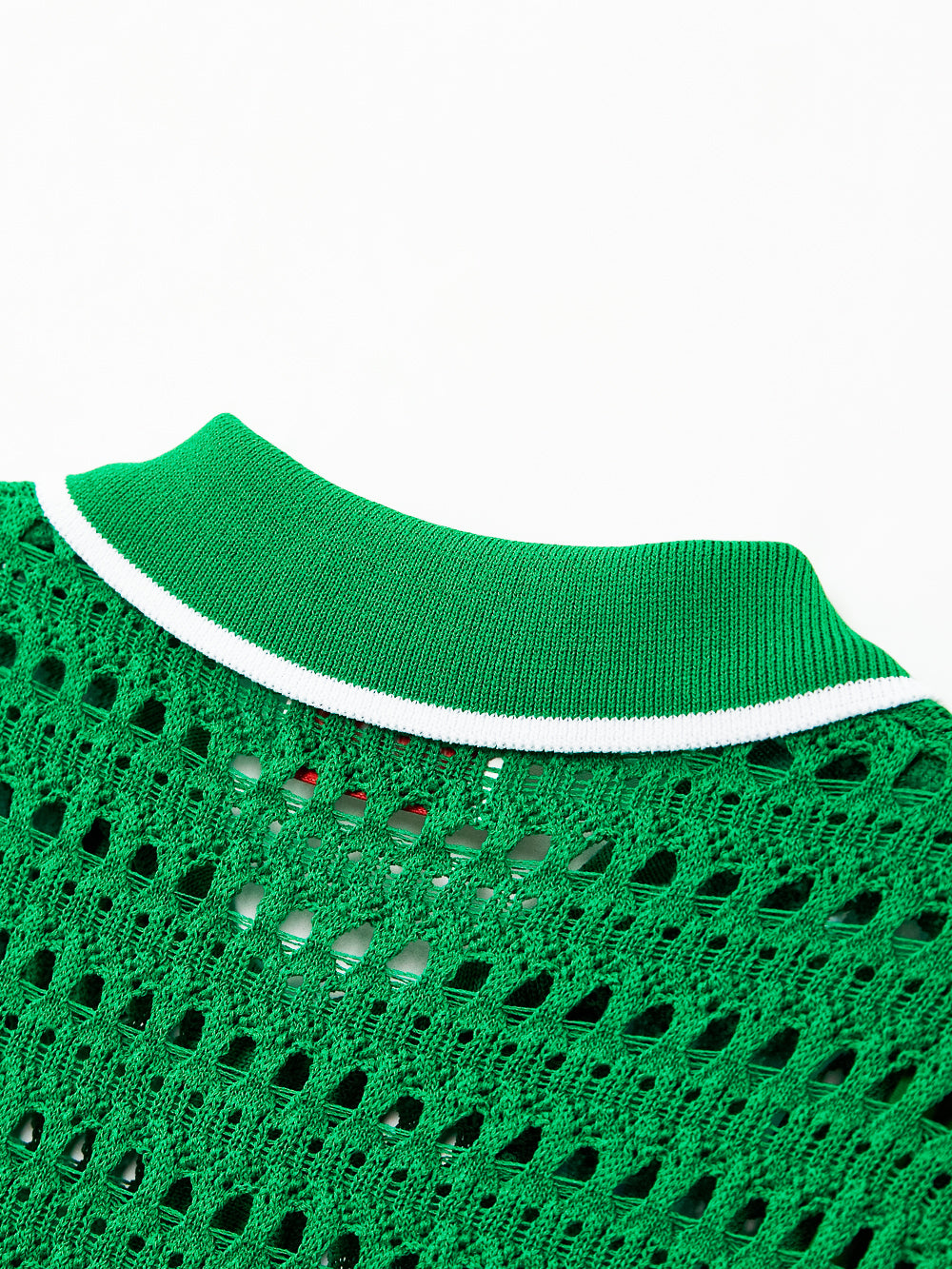 UTAA パンチングScasiBindCollarニット グリーン : Women's