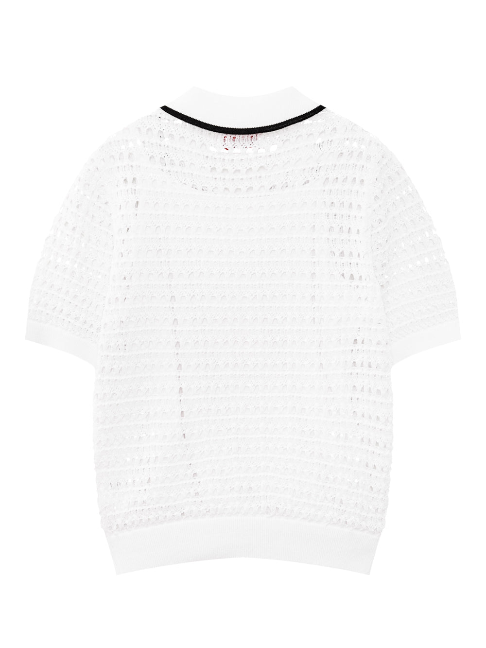 UTAA パンチングScasiBindCollarニット ホワイト : Women's