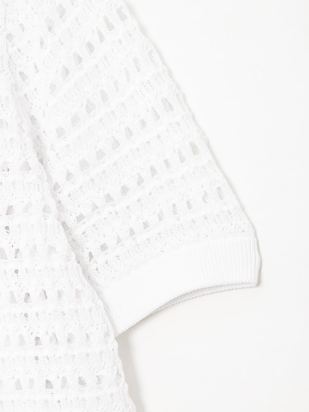 UTAA パンチングScasiBindCollarニット ホワイト : Women's