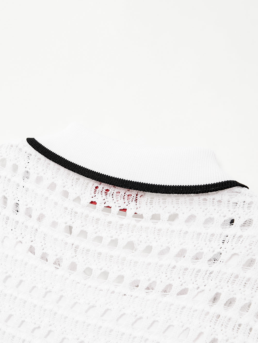UTAA パンチングScasiBindCollarニット ホワイト : Women's