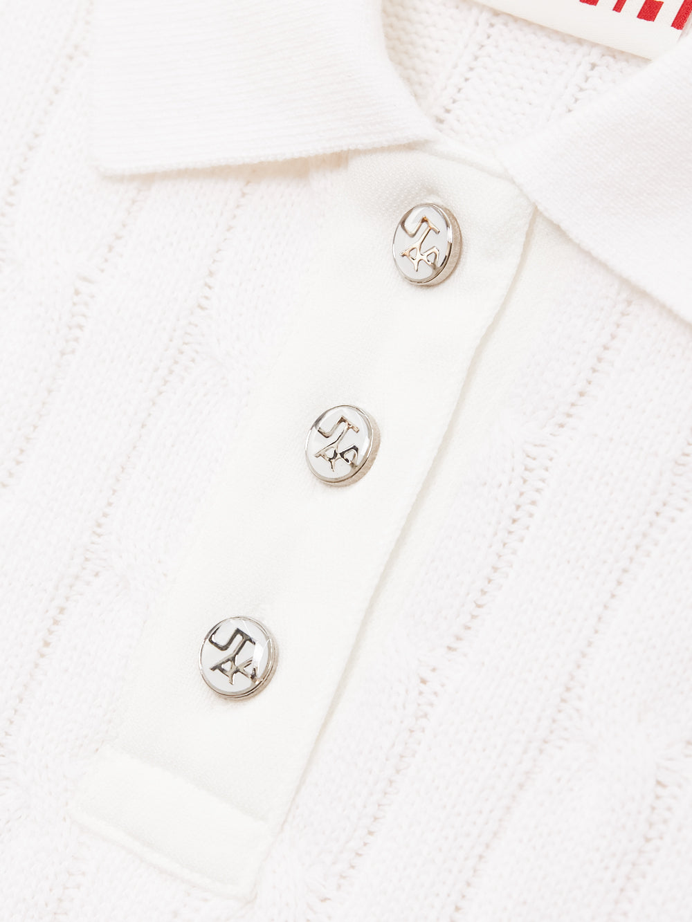 UTAA プルームボタンCollarケーブルニット : Women's