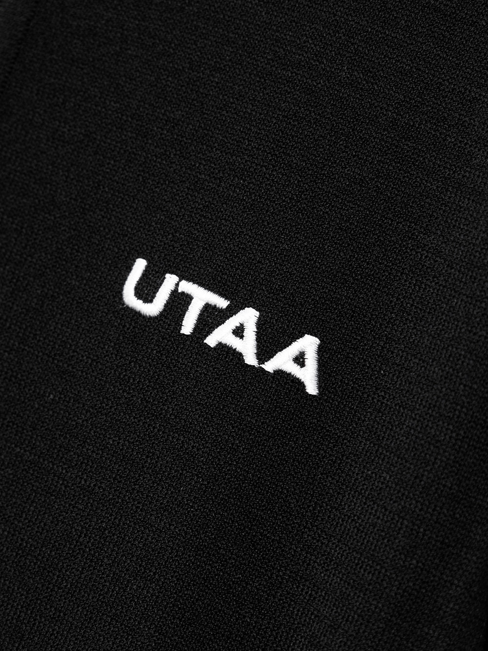 UTAA デュアルラインバックオープンワークPKニット ブラック : Men's