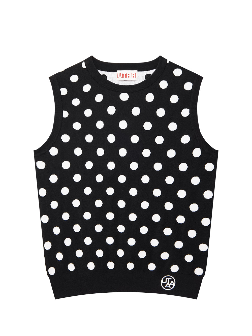 ドルチェクラシックドットノースリーブニット