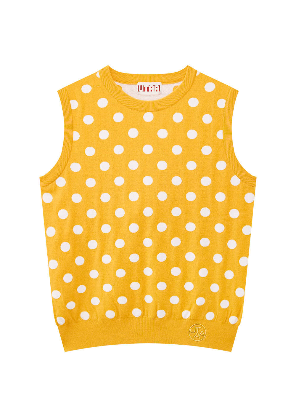 UTAA ドルチェクラシックドットスリーブレスニット イエロー : Women's