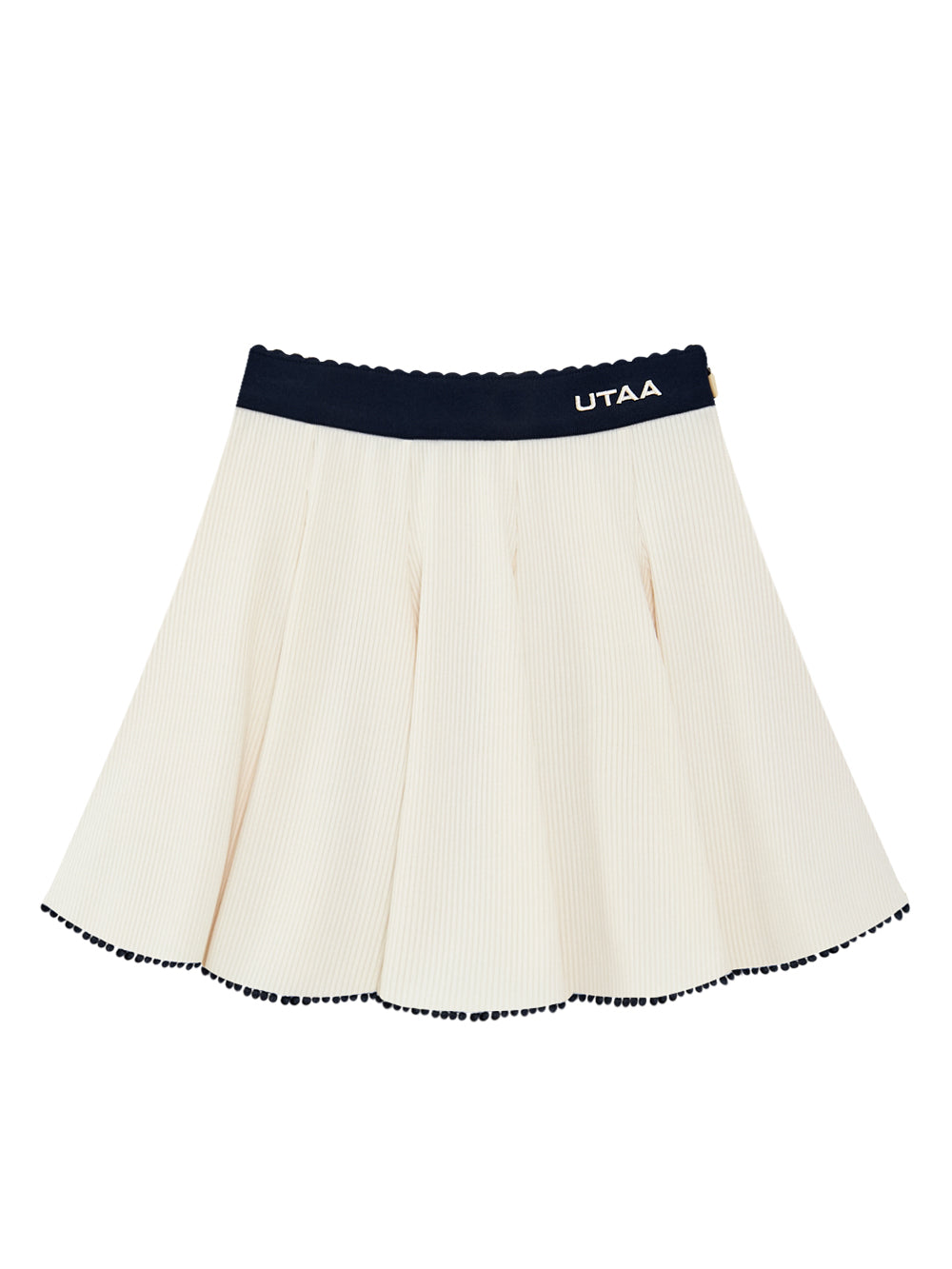 ユタ カシャカラーブロックフレアスカート