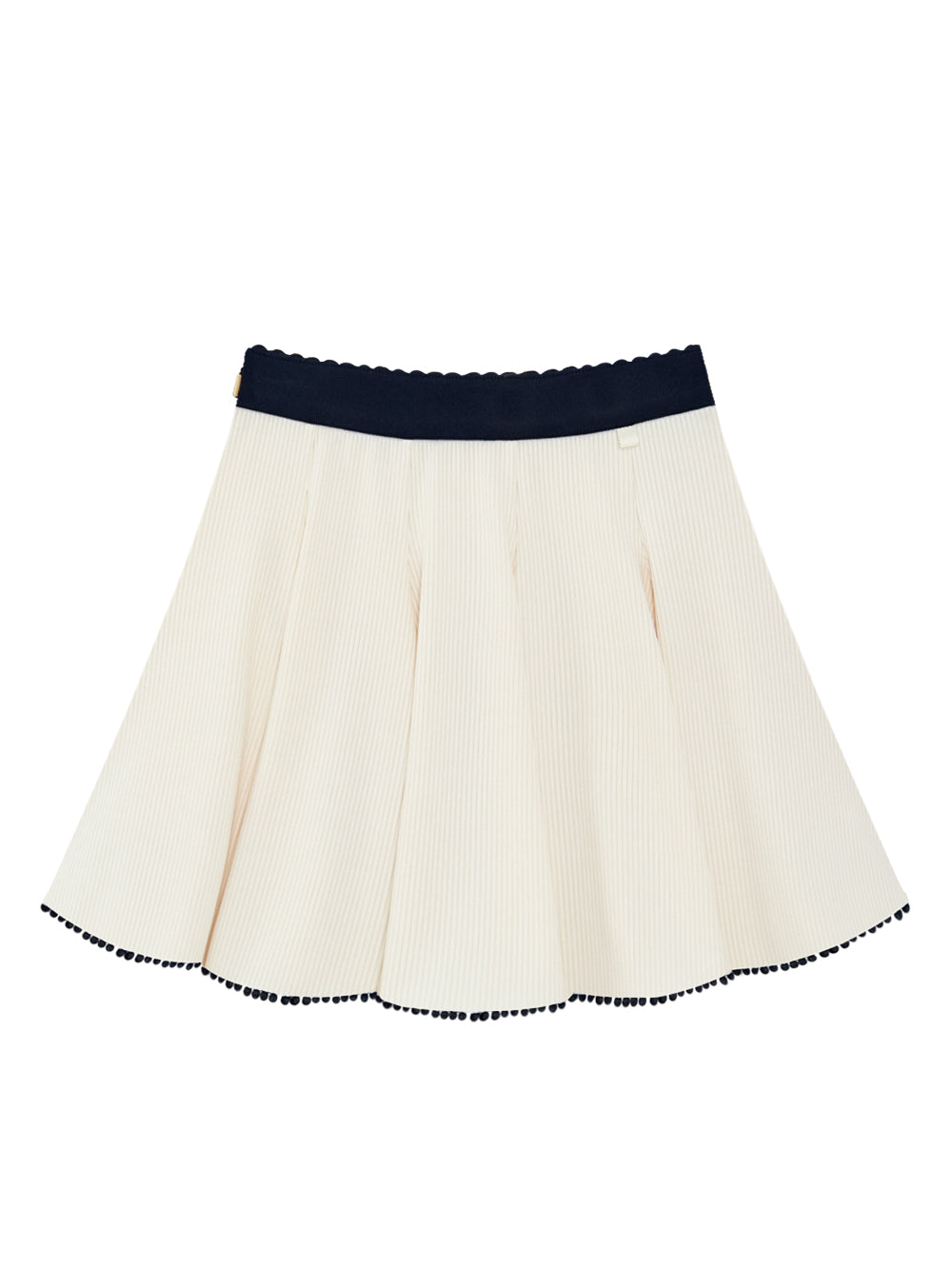 ユタ カシャカラーブロックフレアスカート