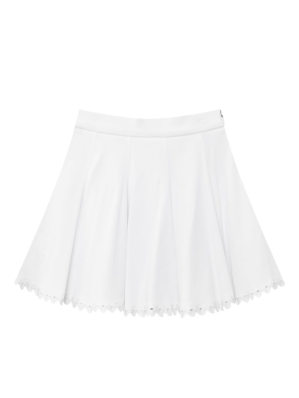 UTAA RibbleレースSheerフレアスカート ホワイト : Women's
