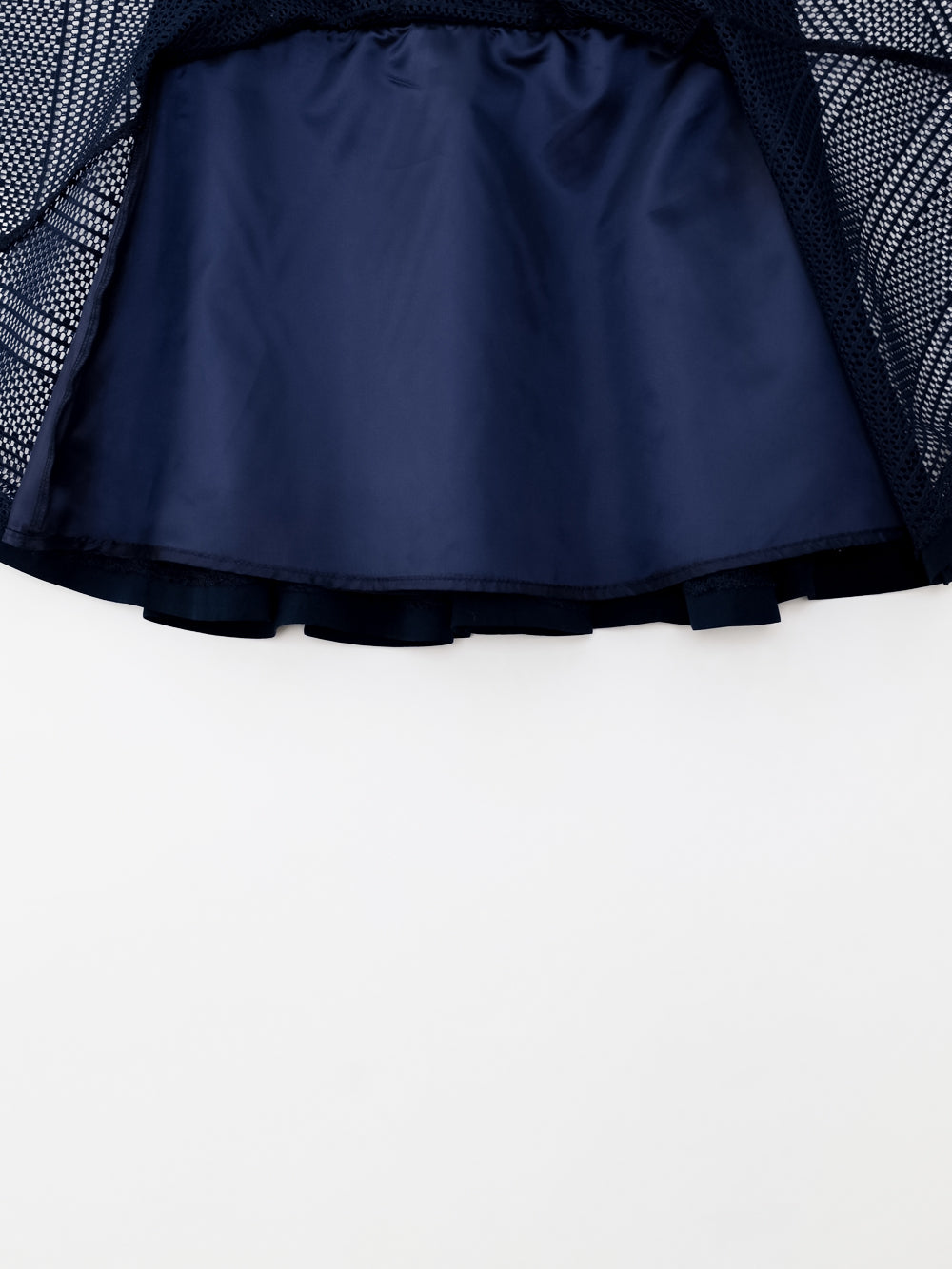 ユタ かぎ針編みパンチングレースフレアスカート