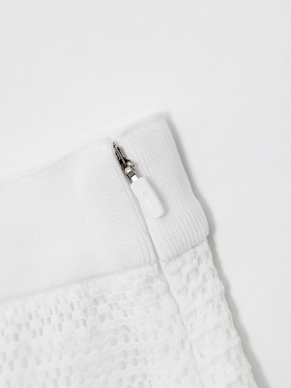 ユタ かぎ針編みパンチングレースフレアスカート