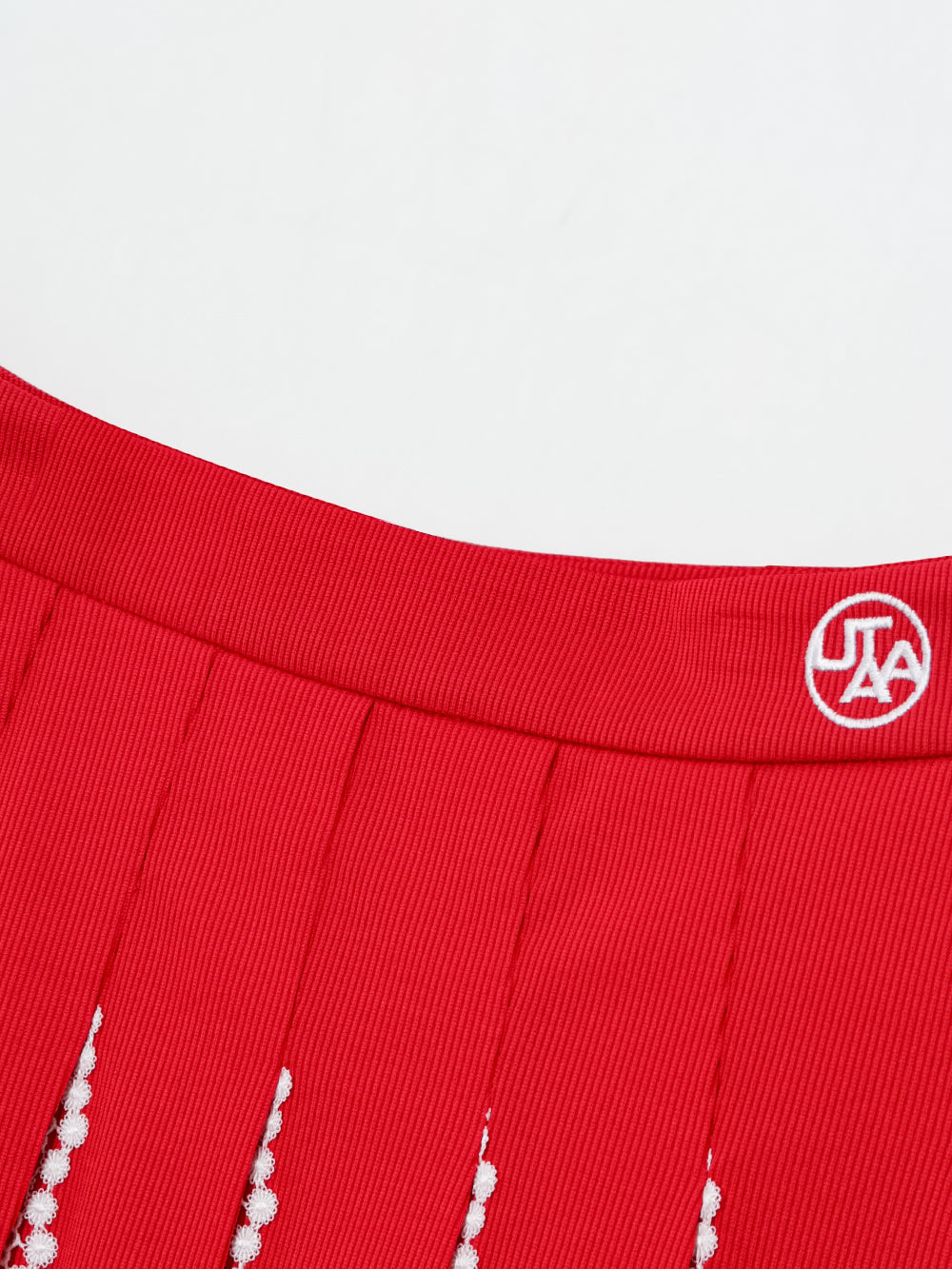 UTAA セーラーレースTrimmingプリーツスカート レッド : Women's