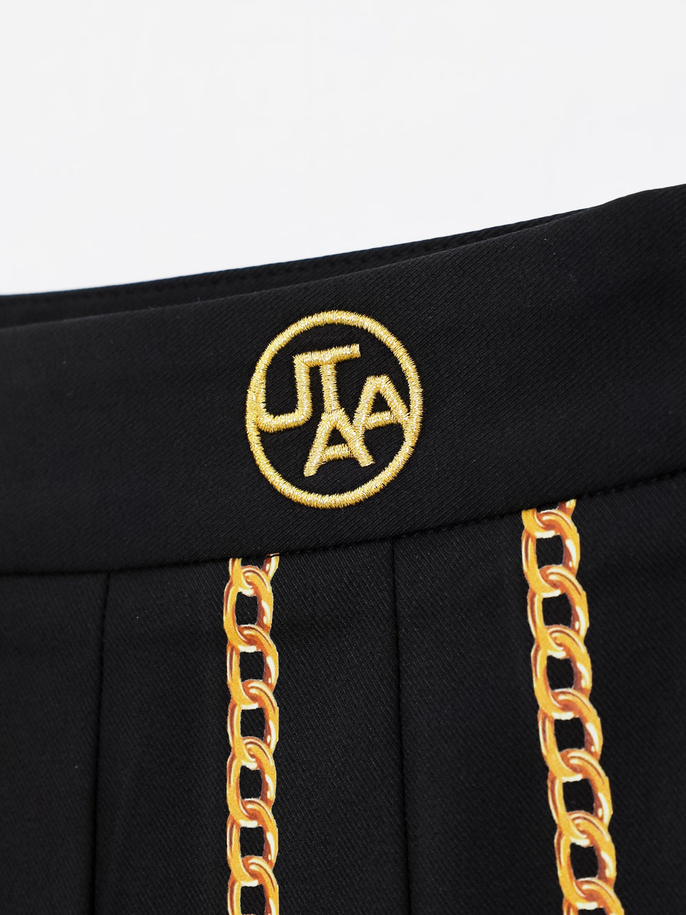 ユタ ゴールド チェーン バロック プリーツ スカート