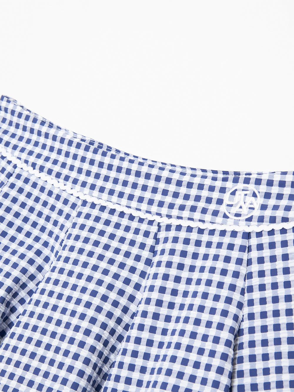 オーシャンチェックラッフルレースフレアスカート