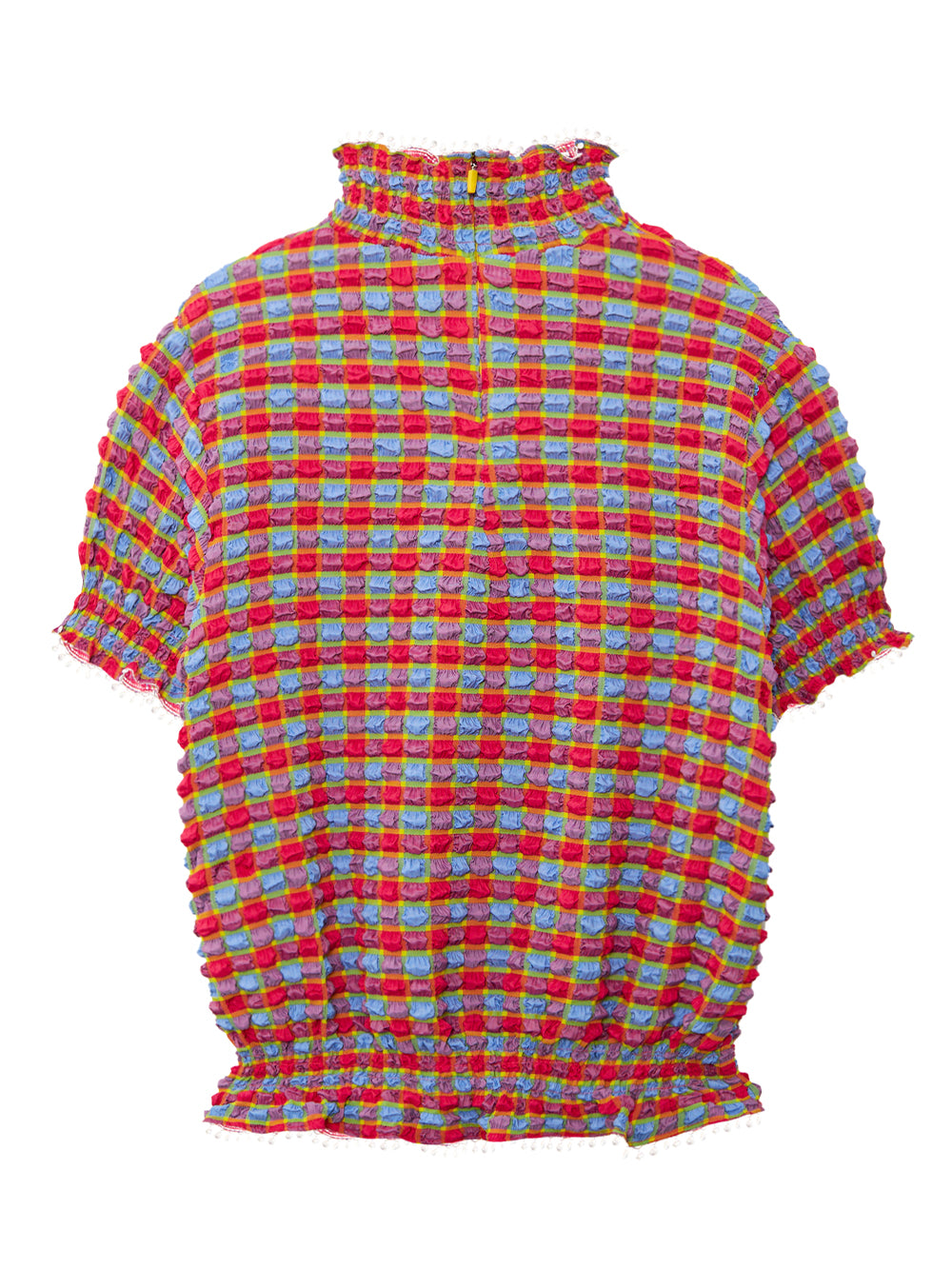 UTAA Fiestaドットレースチェックタートルネックシャツ : Women's