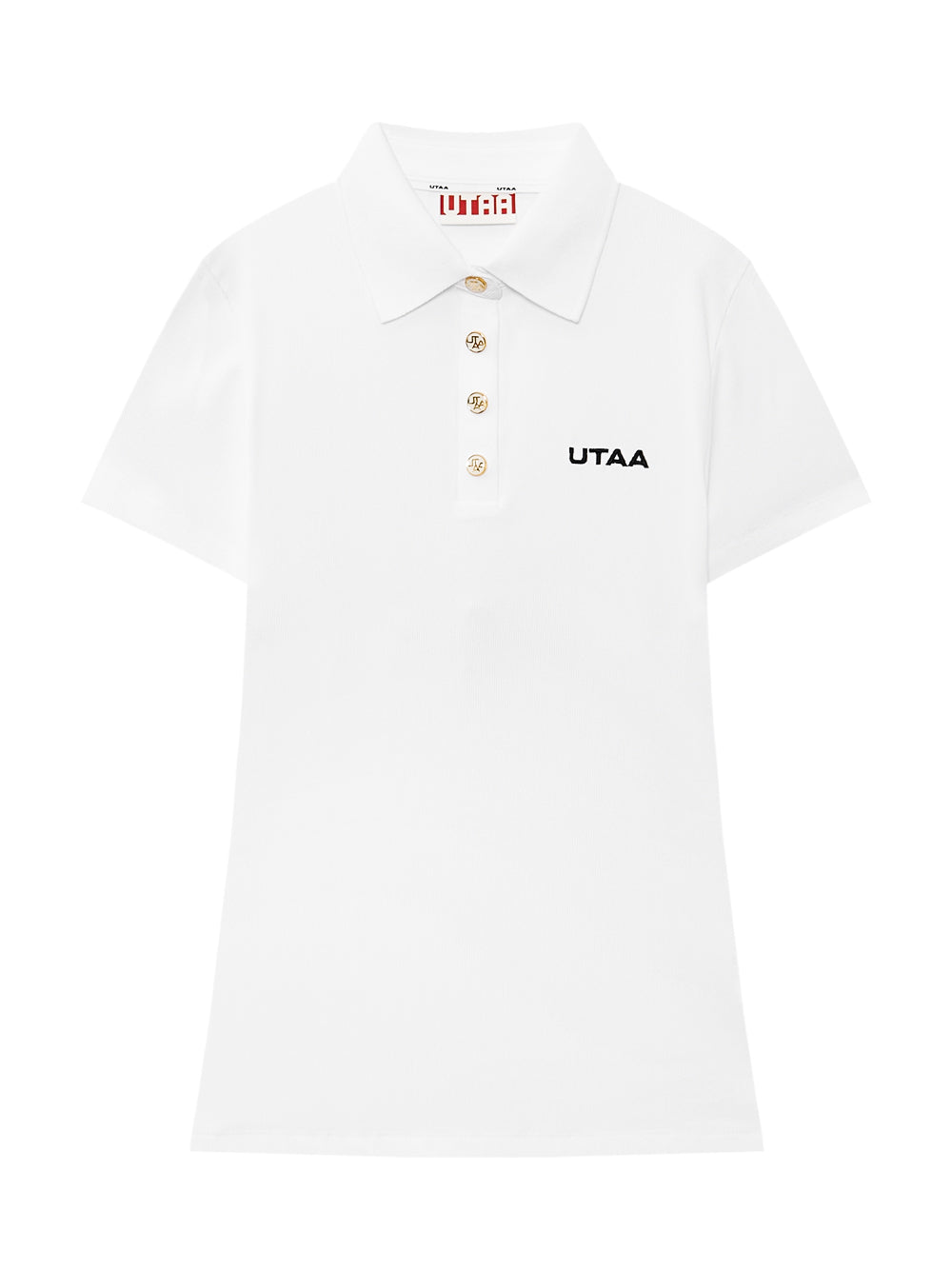 UTAA ゴールドDialLetteringPKTシャツ : Women's
