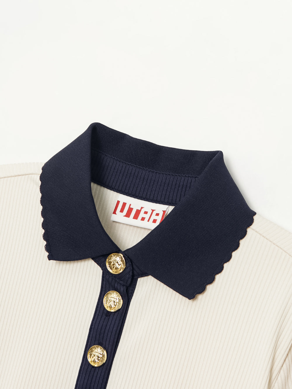 ユタ カシャカラードロップレースPKシャツ