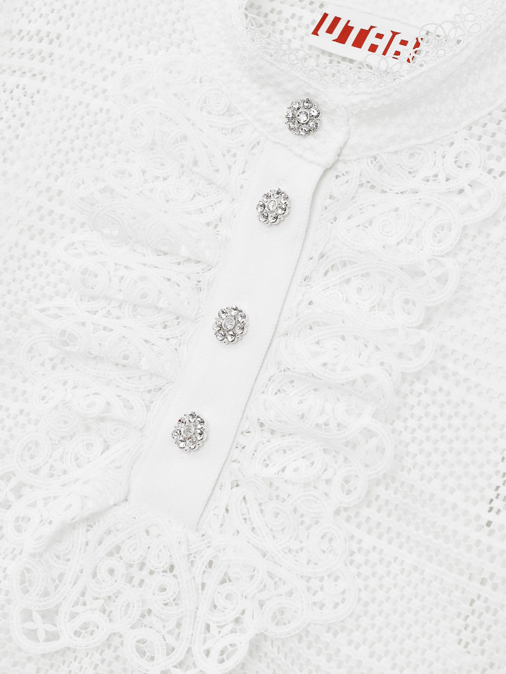 UTAA クロシェパンチングレースGemstoneシャツ : Women's