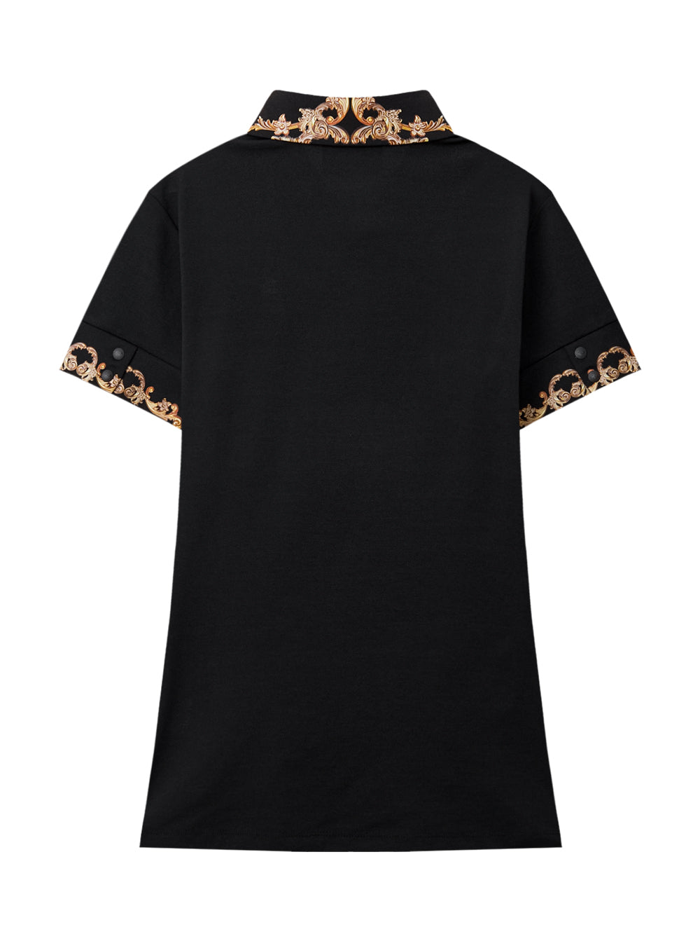 ユタ ゴールドチェーンバロックPKシャツ:女性用