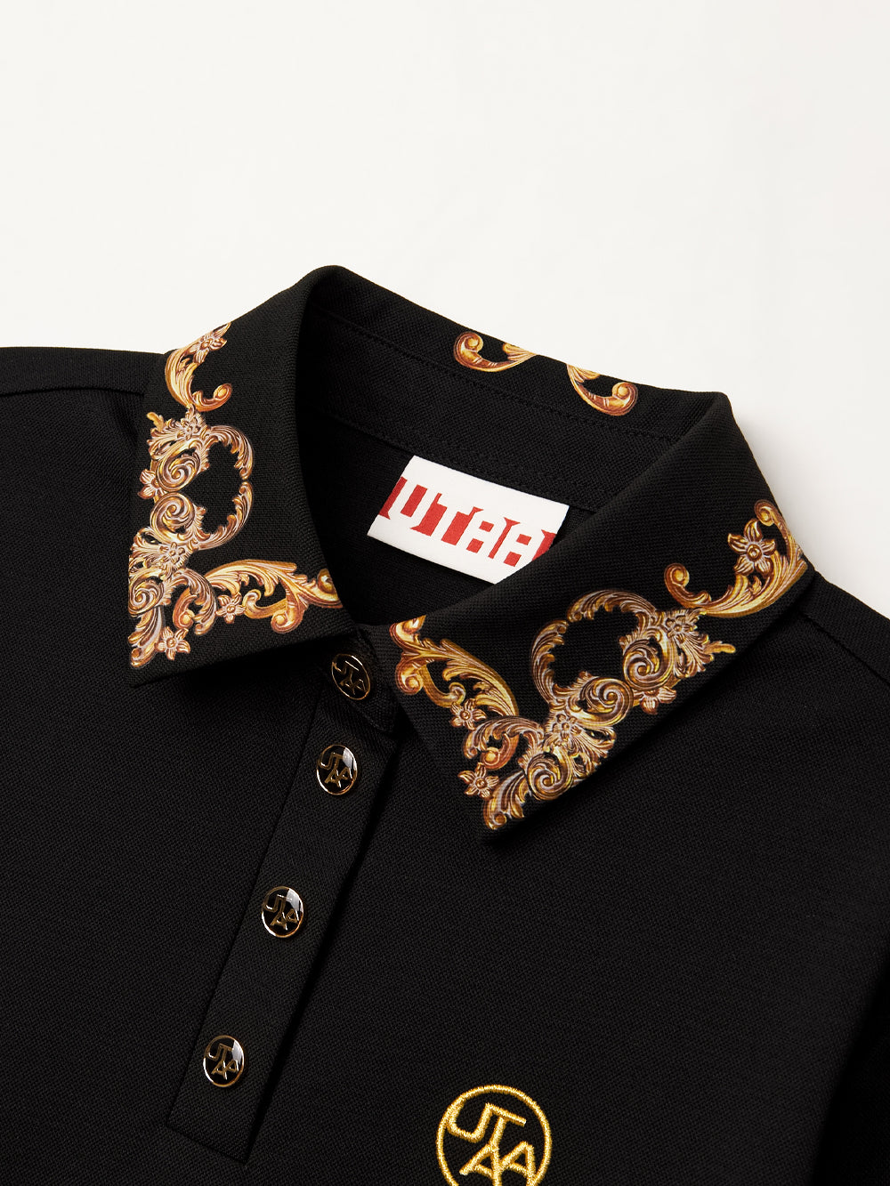 ユタ ゴールドチェーンバロックPKシャツ:女性用