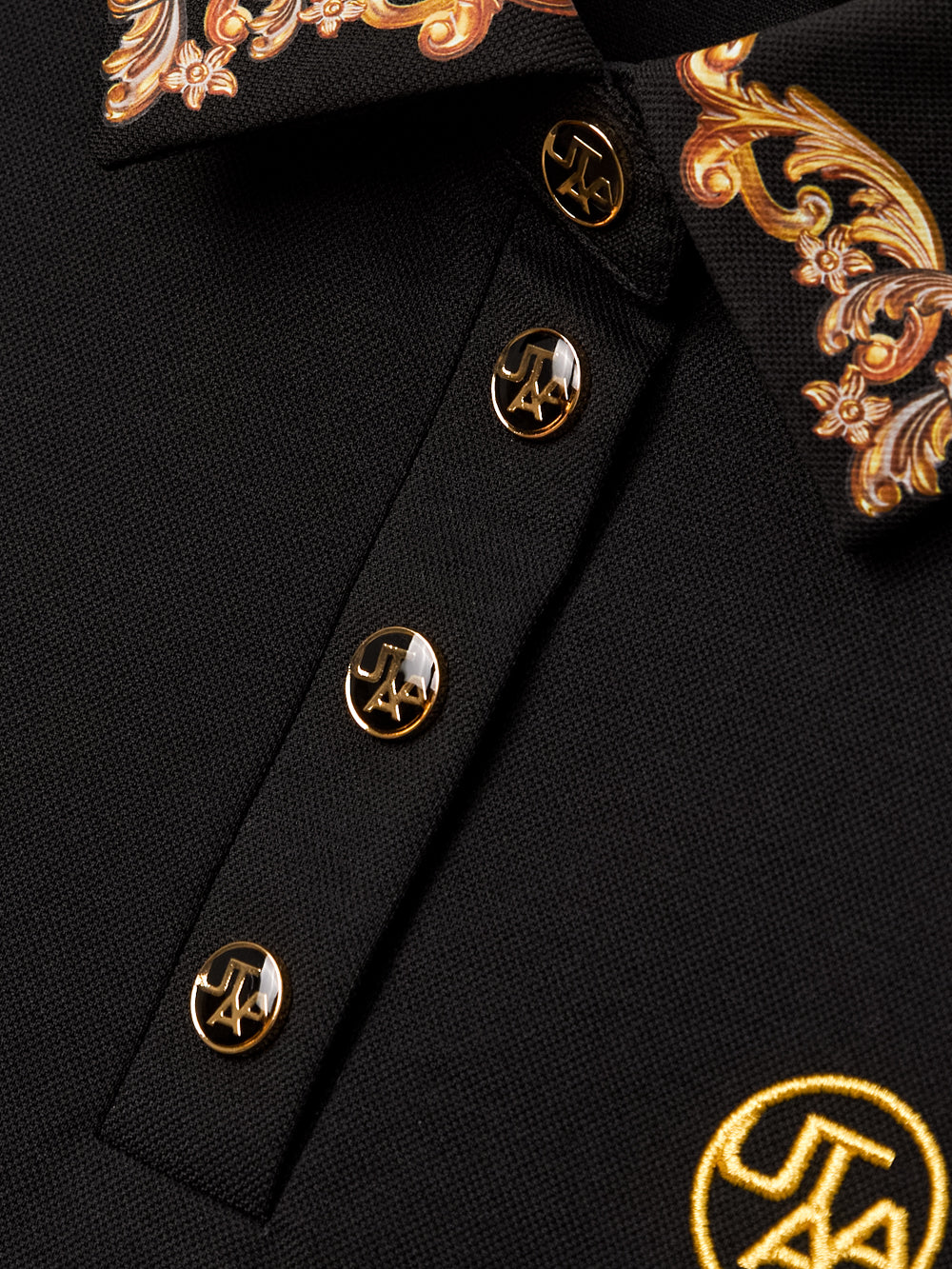 ユタ ゴールドチェーンバロックPKシャツ:女性用