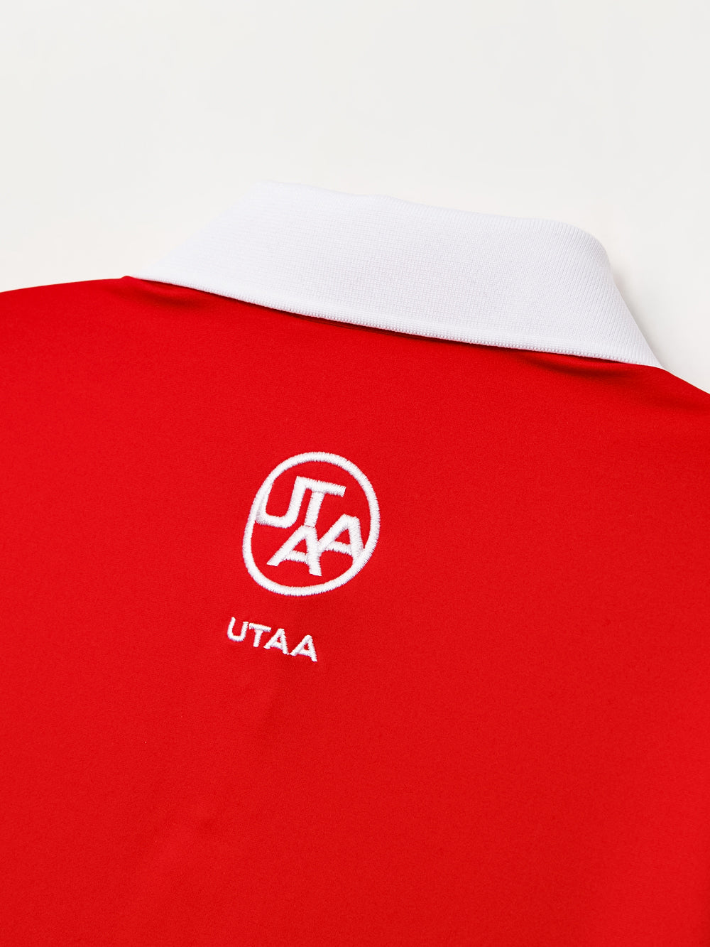 UTAA シルバースタンプカラーラインPKTシャツ レッド : Men's