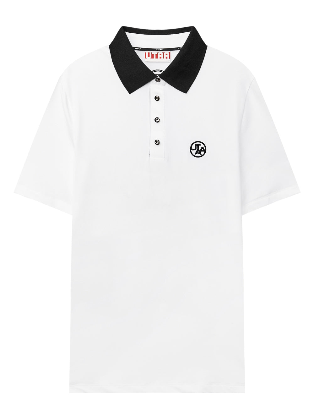 UTAA シルバースタンプカラーラインPKTシャツ ホワイト : Men's