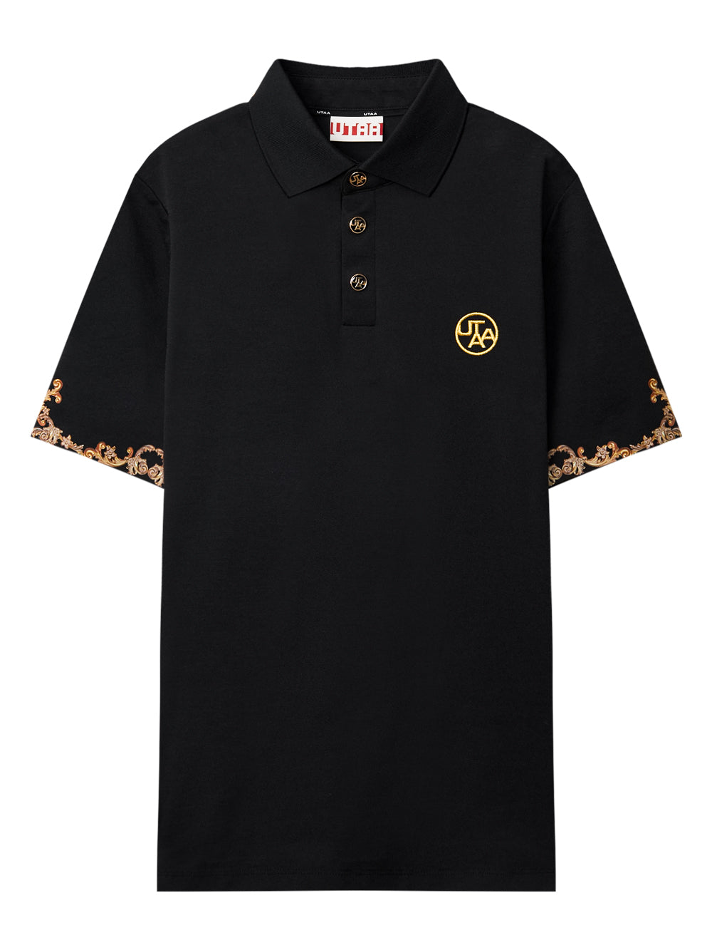 ユタ ゴールドチェーンバロックPKシャツ:男性用